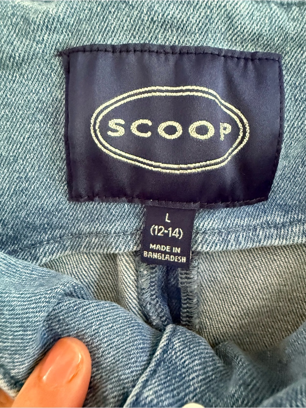 Scoop Denim Vest Top in Washed Blue Sizr 12 14 - Picture 2 of 6